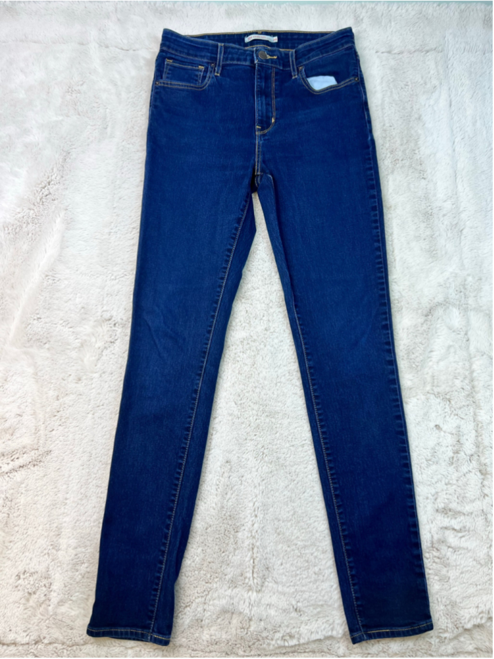 Levi's 721 High Rise Skinny Jeans Size 29 Long 31" Inseam Stretch Dark Wash